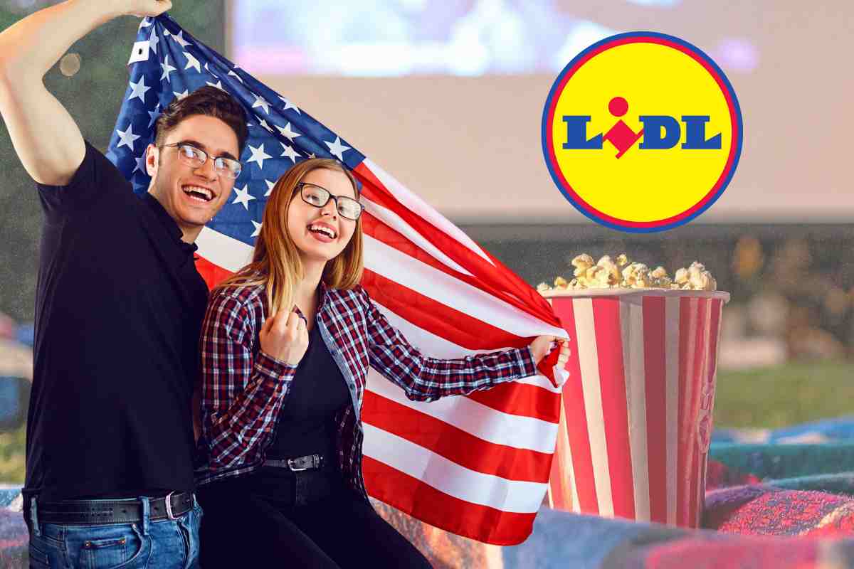pop corn film ragazzi con bandiera americana
